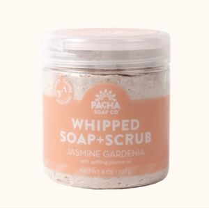Pacha Soap Co Whipped Soap + Scrub  Jasmine Gardenia